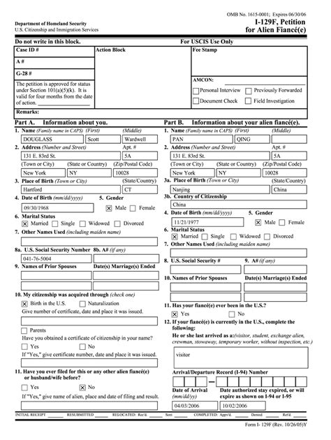 I 129f Printable Form - Printable Forms Free Online