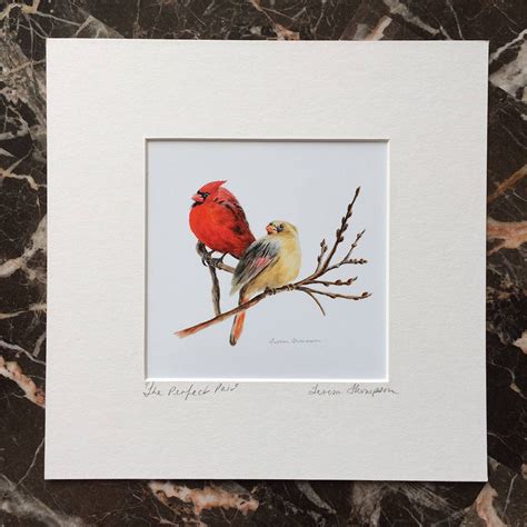 Cardinal Print Cardinal Art Cardinal Pair Bird Print Red - Etsy Canada