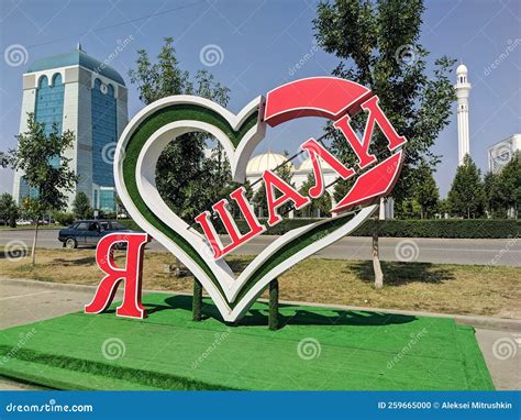 Shali, Chechnya, Russia - August 17, 2022: the Territory of the Mosque Pride of Muslims Made of ...