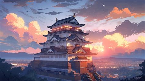 Japanese Castle Painting Stock Illustrations – 1,567 Japanese Castle ...