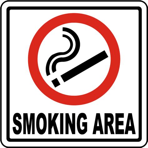 Smoking Area Sign J3725 - by SafetySign.com