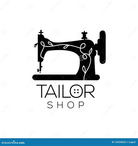 Tailor Vector Logo. Sewing Machine Logo Template. Fashion Logo Stock Vector - Illustration of ...