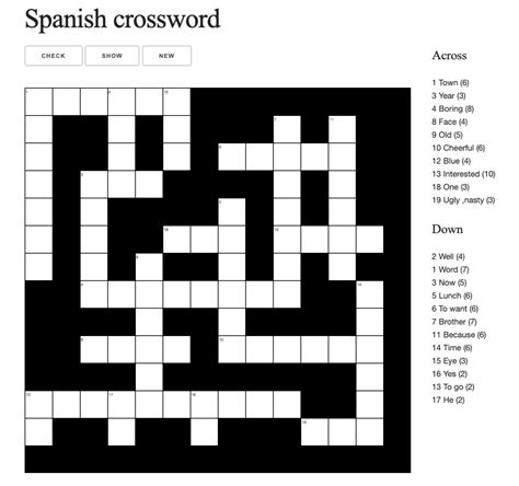 10 Awesome Online Spanish Crossword Puzzle Websites