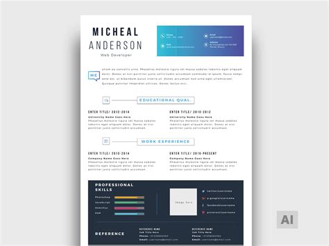 Infographic Resume Template Ai