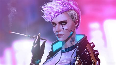 Cyberpunk 2077 Girl Smoking 4k Wallpaper,HD Games Wallpapers,4k ...