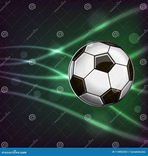 Illustration of Soccer Ball on Abstract Background Stock Vector - Illustration of football ...