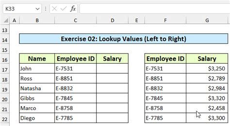 Excel Vlookup Tutorial Example Practice Exercises