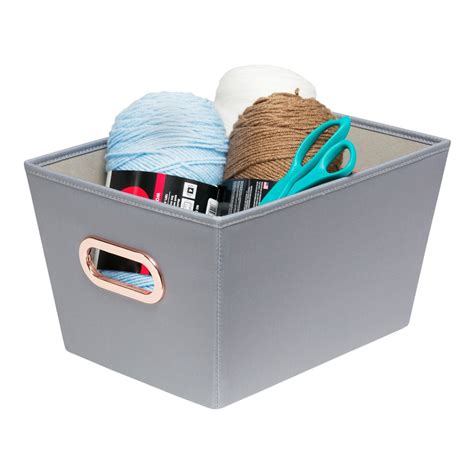 Small Storage Bin, Grey - Walmart.com - Walmart.com