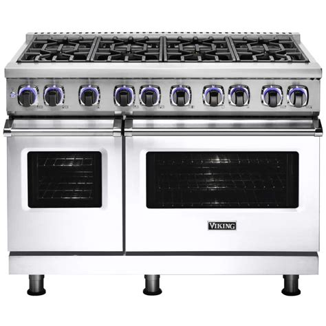 Viking Freestanding Double Oven Gas Range White VGR74828BWHLP - Best Buy