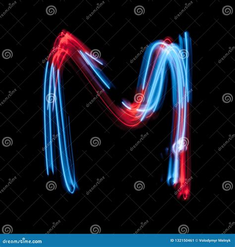 Letter M of the Alphabet Made from Neon Signs Stock Image - Image of decorative, advertise ...