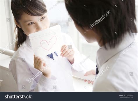 Japanese Female Student Confessing Love Stock Photo 174906620 - Shutterstock