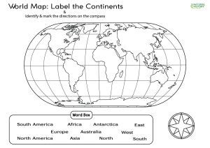 Free Printable World Map Worksheets