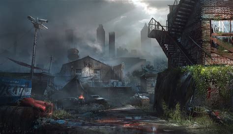 ArtStation - The alley in zombie apocalypse, Giao Nguyen (gvio) | Zombies apocalypse art ...