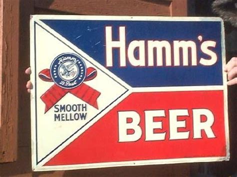 Vintage Rare Early Tin Metal Hamms Beer Advertising Sign Smooth Mellow Man Cave | the Beer ...