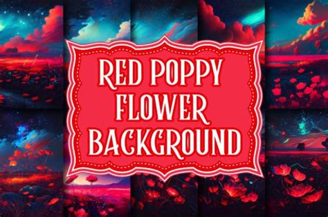 Red Poppy Flower Background Graphic by Omnia Hiba Designer · Creative Fabrica