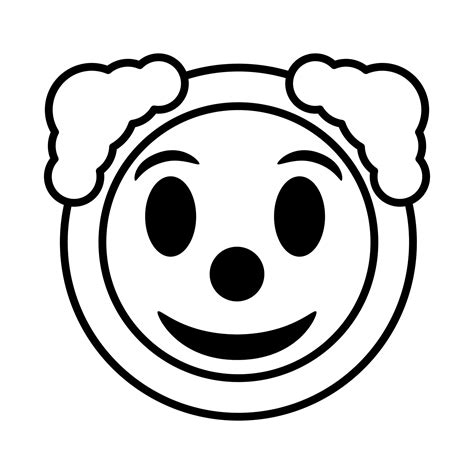 clown emoji face line style icon 2482319 Vector Art at Vecteezy