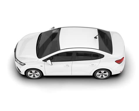 White city car isolated on transparent background. 3d rendering - illustration 29914665 PNG