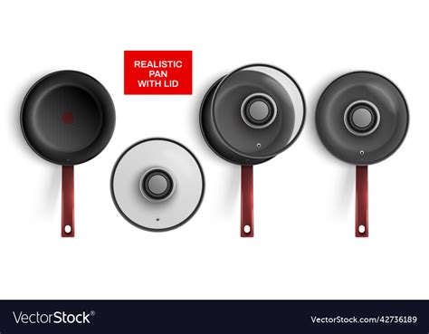 Realistic pan set Royalty Free Vector Image - VectorStock