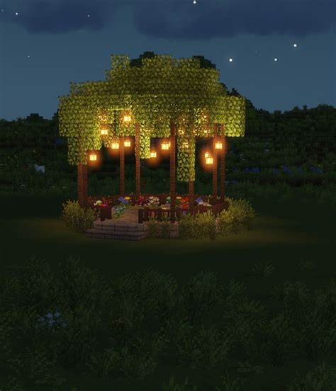 Minecraft Fairy Garden Gazebo 🍄🌿 Magical Fairy Tail Aesthetic Cottagecore Build | Minecraft ...