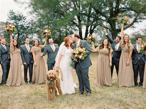 Elegant Gray and Taupe Wedding Party Attire