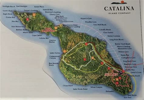 Catalina Island Beaches Map