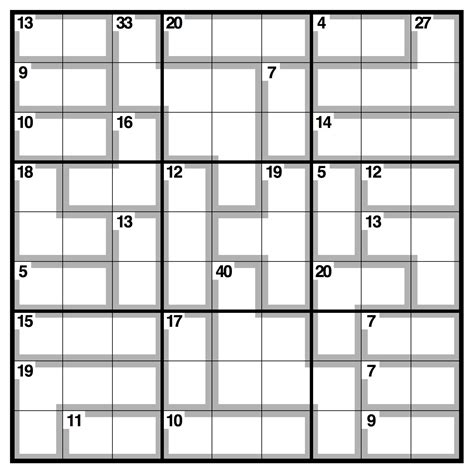 Killer Sudoku Imprimir Printable Template Free | Sudoku Puzzles Printable