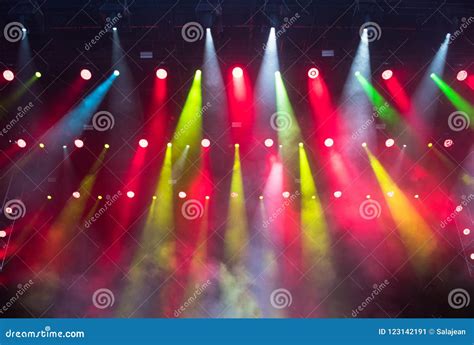 Stage lights background stock image. Image of blue, entertainment ...