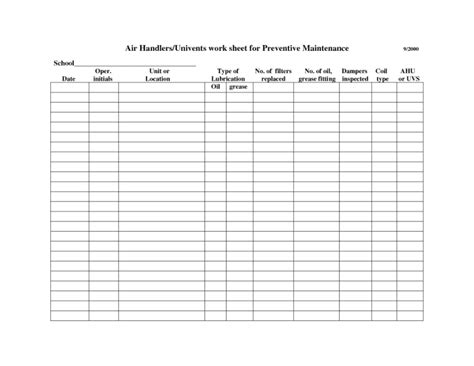 7+ Facility Maintenance Checklist Templates - Excel Templates