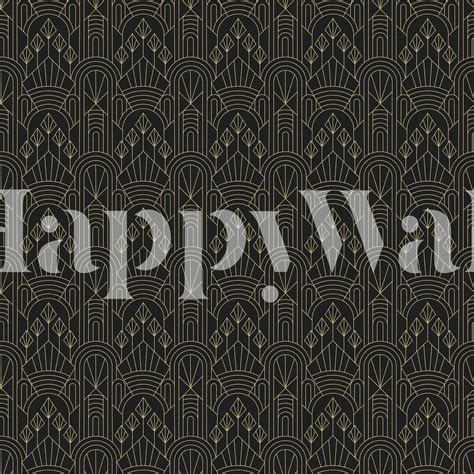 Art Deco Gold and Black Wallpaper | Buy Online at Happywall