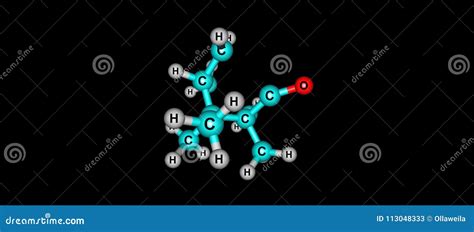 Camphor Molecular Structure Isolated on Black Background Stock ...