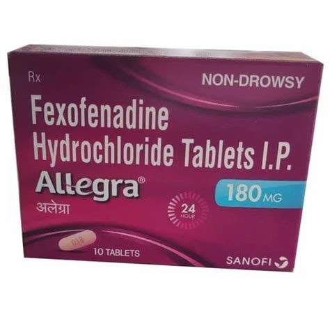 Fexofenadine Hydrochloride Tablets at Rs 150/box | Gangotri ...