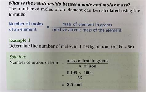 Molar Mass Examples