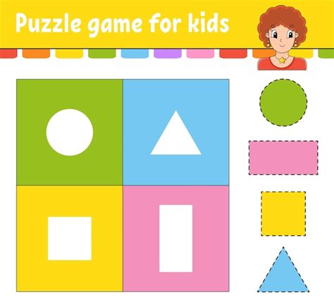 Premium Vector | Puzzle game for kids cut and paste cutting practice ...