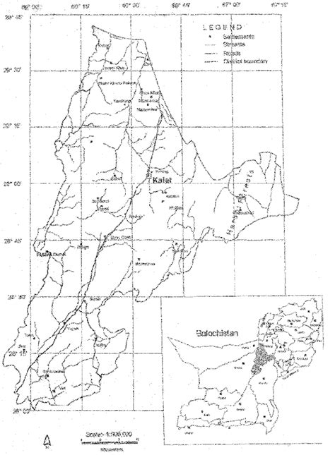 Map of Kalat showing research area. | Download Scientific Diagram