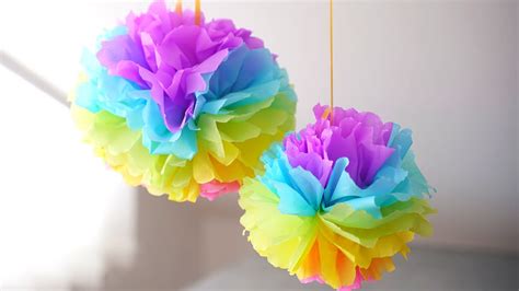 How To Make Tissue Paper Pom Poms Decorations | Shelly Lighting