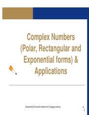 Week 7 Polar Exponential Form and Applications of Complex Numbers.pdf ...