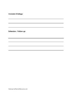 FREE Kindergarten Lesson Plan Template Word or Editable PDF