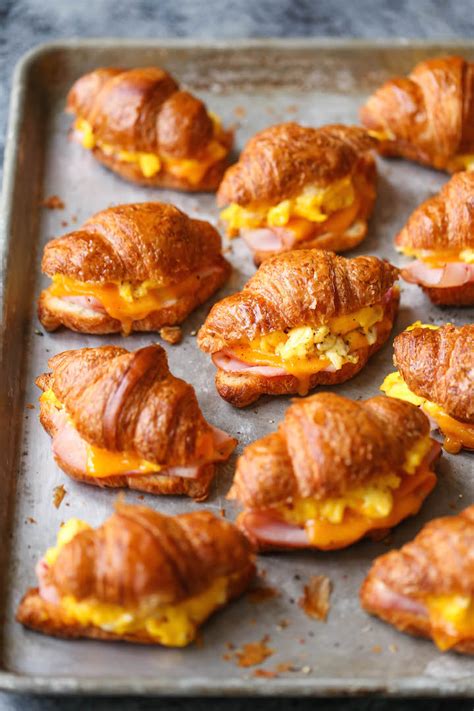 Freezer Croissant Breakfast Sandwiches - Damn Delicious