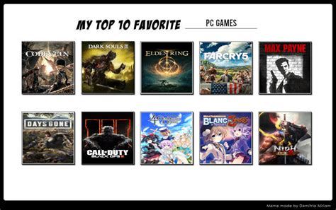 Top 10 Favorite PC Games by TacticalCTUBlak on DeviantArt