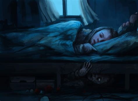 The Thing Under the Bed by Stefan Koidl | Creepy pictures, Scary art ...