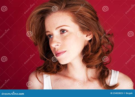 Beautiful Woman with Wistful Eyes Stock Image - Image of background ...