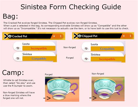 I made a little guide to check what form your Sinistea is! : r ...