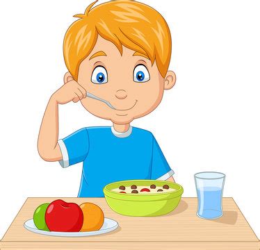 Cartoon Kids Eating Breakfast Images – Browse 18,218 Stock Photos, Vectors, and Video | Adobe Stock