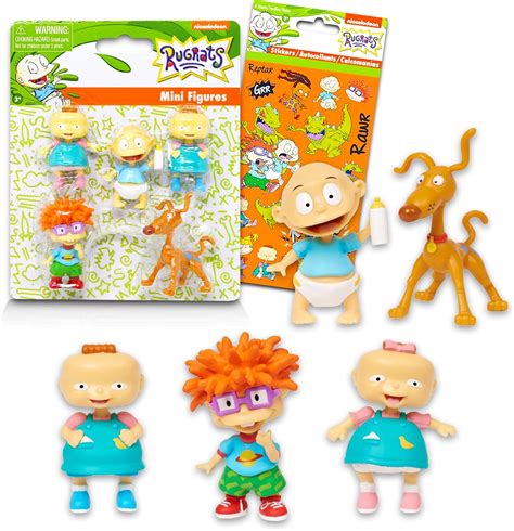 Retro Nick Retro Nickelodeon Rugrats Mini Figures 5 Pack - Rugrats Toy Bundle with 5 Rugrats ...