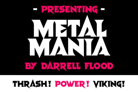 Metal Mania Font | HAWTPIXEL - Darrell Flood | FontSpace