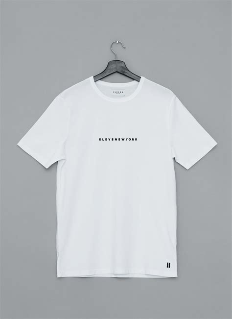 White Cotton T-Shirt ELEVENEWYORK - Eleven New York Athletic Wear & Apparel