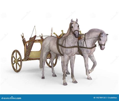 An Original Ancient Egyptian Chariot 3D Illustration Stock Illustration - Illustration of held ...