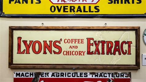 Lyons' Coffee Single-Sided Porcelain Sign for sale at The World’s Largest Road Art Auction 2023 ...