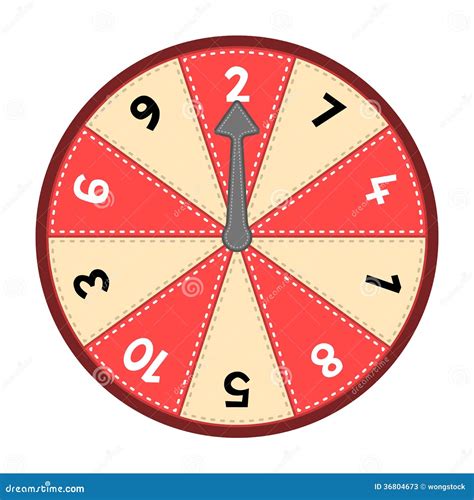 Number Wheel 1-10 stock vector. Illustration of random - 36804673