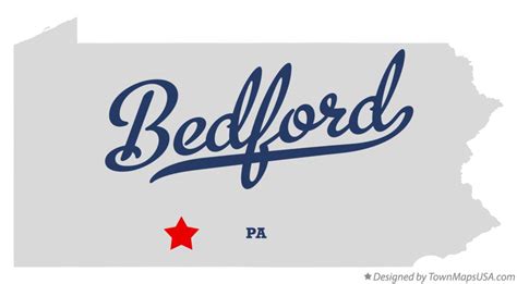 Map of Bedford, PA, Pennsylvania